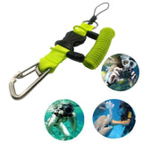 Maxbell Scuba Diving Lanyard Heavy Duty Spring Coiled Lanyard for flashlights Camera Green