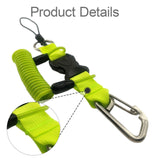 Maxbell Scuba Diving Lanyard Heavy Duty Spring Coiled Lanyard for flashlights Camera Green