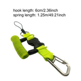 Maxbell Scuba Diving Lanyard Heavy Duty Spring Coiled Lanyard for flashlights Camera Green