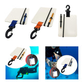 Maxbell Underwater Writing Dive with Swivel Clip and Pencil Portable Notebook Blue