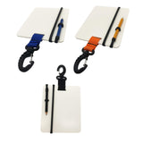 Maxbell Underwater Writing Dive with Swivel Clip and Pencil Portable Notebook Blue