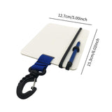 Maxbell Underwater Writing Dive with Swivel Clip and Pencil Portable Notebook Blue