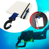 Maxbell Underwater Writing Dive with Swivel Clip and Pencil Portable Notebook Blue