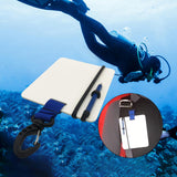 Maxbell Underwater Writing Dive with Swivel Clip and Pencil Portable Notebook Blue