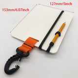 Maxbell Underwater Writing Dive with Swivel Clip and Pencil Portable Notebook Orange