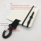 Maxbell Underwater Writing Dive with Swivel Clip and Pencil Portable Notebook Black