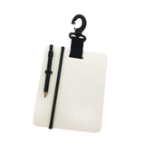 Maxbell Underwater Writing Dive with Swivel Clip and Pencil Portable Notebook Black