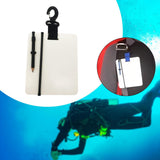 Maxbell Underwater Writing Dive with Swivel Clip and Pencil Portable Notebook Black
