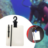 Maxbell Underwater Writing Dive with Swivel Clip and Pencil Portable Notebook Black