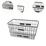 Maxbell Bicycle Front Rear Basket Bin without Lid for Folding Bikes Accessory Sturdy Size L