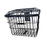Maxbell Bike Iron Wire Storage Basket Simple Assembly with Lid for Mobility Scooters
