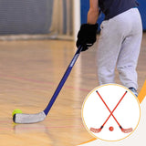 Maxbell Kids Hockey Sticks and Ball Set Sensory Toy for Sports Indoor Party Supplies Red