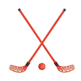 Maxbell Kids Hockey Sticks and Ball Set Sensory Toy for Sports Indoor Party Supplies Red