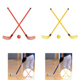 Maxbell Kids Hockey Sticks and Ball Set Sensory Toy for Sports Indoor Party Supplies Red