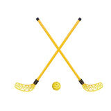 Maxbell Kids Hockey Sticks and Ball Set Sensory Toy for Sports Indoor Party Supplies Yellow