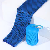 Maxbell 3x Gym Ice Towel Running Exercise Fast Drying Sports Cooling Towel with Case Gray Black Sky Blue