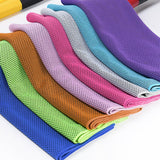 Maxbell 3x Gym Ice Towel Running Exercise Fast Drying Sports Cooling Towel with Case Gray Black Sky Blue