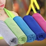 Maxbell 3x Gym Ice Towel Running Exercise Fast Drying Sports Cooling Towel with Case Gray Black Sky Blue
