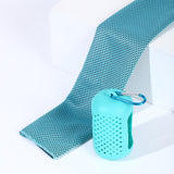 Maxbell 3x Gym Ice Towel Running Exercise Fast Drying Sports Cooling Towel with Case Gray Black Sky Blue