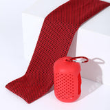 Maxbell 3x Gym Ice Towel Running Exercise Fast Drying Sports Cooling Towel with Case Gray Black Sky Blue