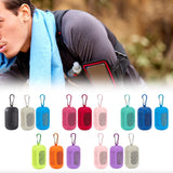 Maxbell 3x Gym Ice Towel Running Exercise Fast Drying Sports Cooling Towel with Case Gray Black Sky Blue