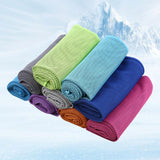Maxbell 3x Gym Ice Towel Running Exercise Fast Drying Sports Cooling Towel with Case Gray Black Sky Blue