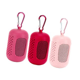 Maxbell 3x Gym Ice Towel Running Exercise Fast Drying Sports Cooling Towel with Case Red Pink Rose Red