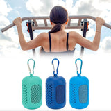 Maxbell 3x Gym Ice Towel Running Exercise Fast Drying Sports Cooling Towel with Case Lake Sky Royal Blue