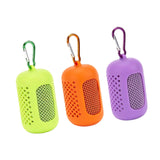 Maxbell 3x Gym Ice Towel Running Exercise Fast Drying Sports Cooling Towel with Case Orange Green Violet