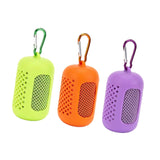 Maxbell 3x Gym Ice Towel Running Exercise Fast Drying Sports Cooling Towel with Case Orange Green Violet
