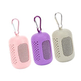 Maxbell 3x Gym Ice Towel Running Exercise Fast Drying Sports Cooling Towel with Case Gray Pink Violet
