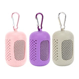 Maxbell 3x Gym Ice Towel Running Exercise Fast Drying Sports Cooling Towel with Case Gray Pink Violet