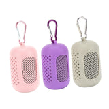 Maxbell 3x Gym Ice Towel Running Exercise Fast Drying Sports Cooling Towel with Case Gray Pink Violet