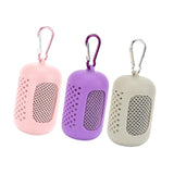 Maxbell 3x Gym Ice Towel Running Exercise Fast Drying Sports Cooling Towel with Case Gray Pink Violet