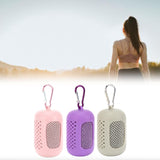 Maxbell 3x Gym Ice Towel Running Exercise Fast Drying Sports Cooling Towel with Case Gray Pink Violet
