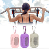 Maxbell 3x Gym Ice Towel Running Exercise Fast Drying Sports Cooling Towel with Case Gray Pink Violet