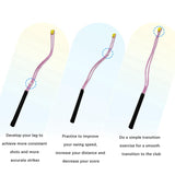 Maxbell Golf Swing Training Aid Golf Swing Practice Rope for Indoor Outdoor Strength Pink