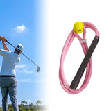 Maxbell Golf Swing Training Aid Golf Swing Practice Rope for Indoor Outdoor Strength Pink