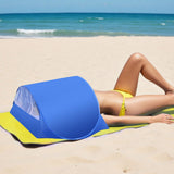 Maxbell Instant Canopy Automatic Shade Tent Park Camping Mini Beach Head Sun Shelter Blue
