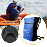 Maxbell 25L PVC Water Resistant Backpack Wear Resistant for Water Sports Storage Bag Blue