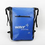 Maxbell 25L PVC Water Resistant Backpack Wear Resistant for Water Sports Storage Bag Blue