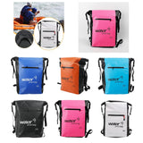 Maxbell 25L PVC Water Resistant Backpack Wear Resistant for Water Sports Storage Bag Blue