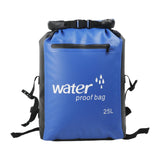 Maxbell 25L PVC Water Resistant Backpack Wear Resistant for Water Sports Storage Bag Blue