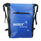 Maxbell 25L PVC Water Resistant Backpack Wear Resistant for Water Sports Storage Bag Blue