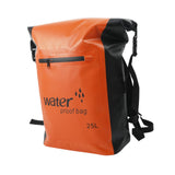 Maxbell 25L PVC Water Resistant Backpack Wear Resistant for Water Sports Storage Bag Orange