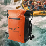 Maxbell 25L PVC Water Resistant Backpack Wear Resistant for Water Sports Storage Bag Orange