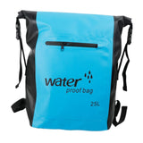 Maxbell 25L PVC Water Resistant Backpack Wear Resistant for Water Sports Storage Bag Light Blue