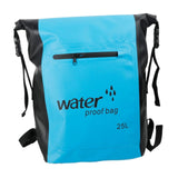 Maxbell 25L PVC Water Resistant Backpack Wear Resistant for Water Sports Storage Bag Light Blue
