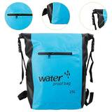Maxbell 25L PVC Water Resistant Backpack Wear Resistant for Water Sports Storage Bag Light Blue