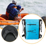 Maxbell 25L PVC Water Resistant Backpack Wear Resistant for Water Sports Storage Bag Light Blue